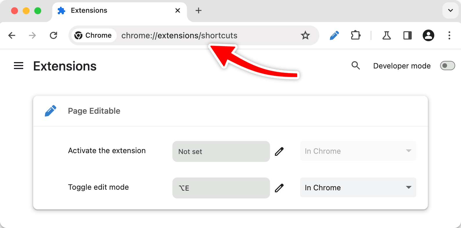 Keyboard shortcuts - empty