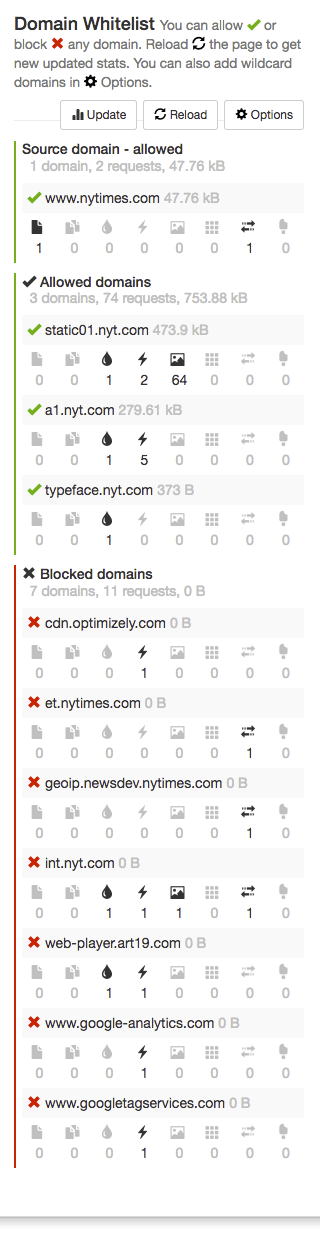 Domain Whitelist screenshot