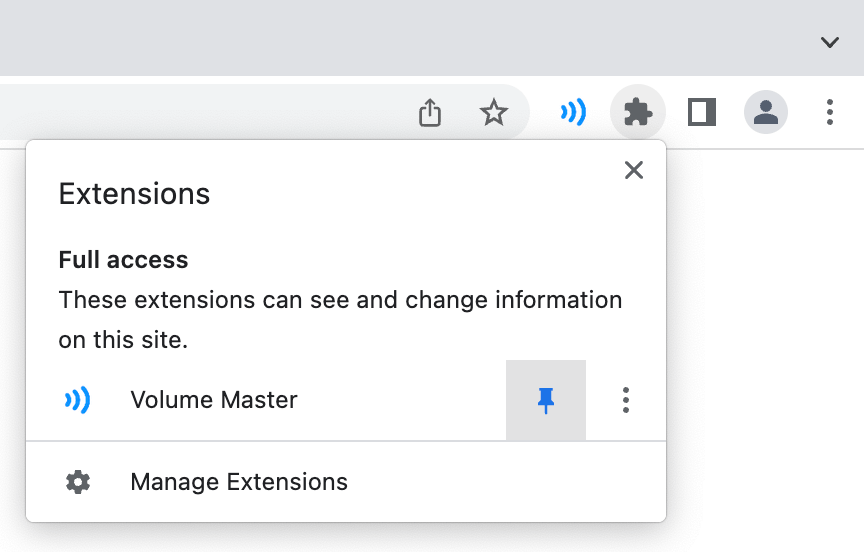 Chrome extension pinning - pinned