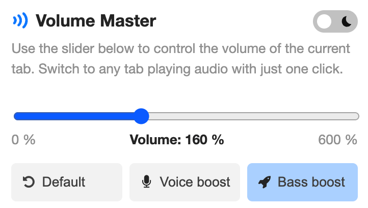 Voice boost - default