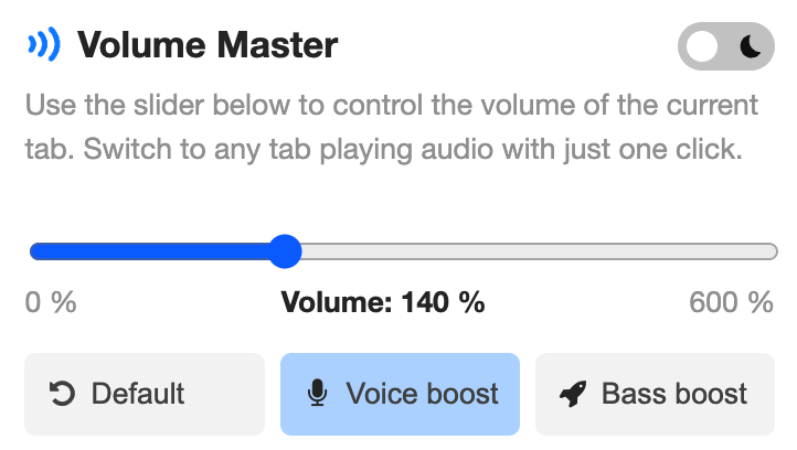 Voice boost - default